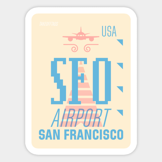 San Francisco airport SFO Sticker by Woohoo